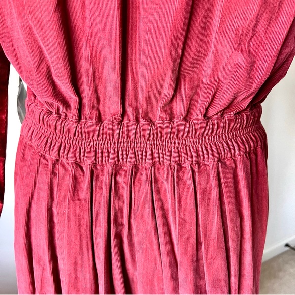 NWT Vintage EDDIE BAUER Petite Collared Button Down Corduroy Maxi Dress—SZ. MP - Picture 10 of 17